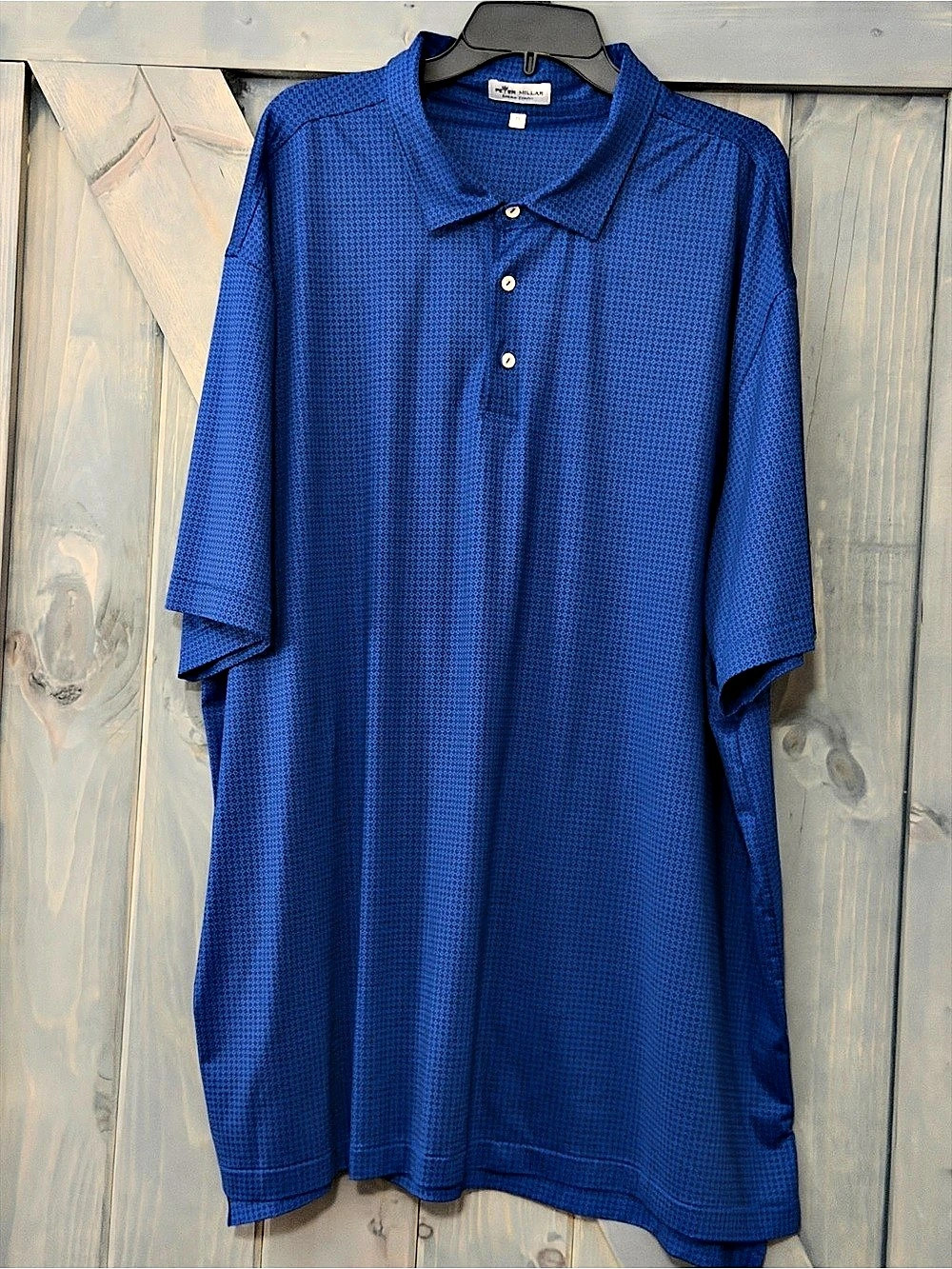 Peter Millar Men's Geometric Polo Blue 3XL